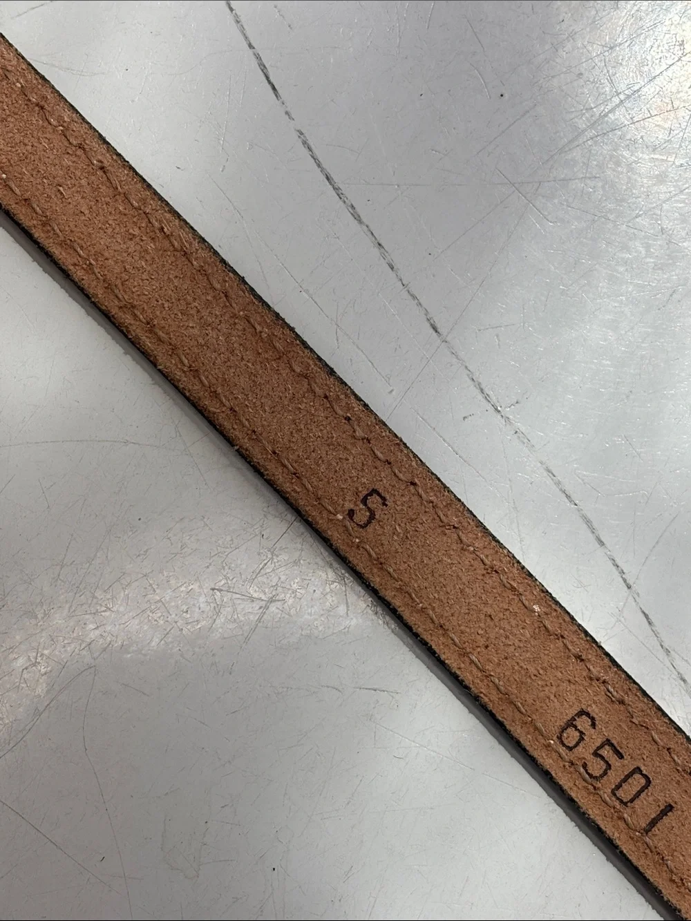 VTG 1983 Calderon Brown Leather Belt with Gold-Tone Sculpted Buckle